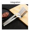 Stainless Steel Barbecue Clamp Frying Steak Fried Fish Clip Tong BBQ Non-Stick Barbecue Grilling Camping BBQ Kitchen Tools