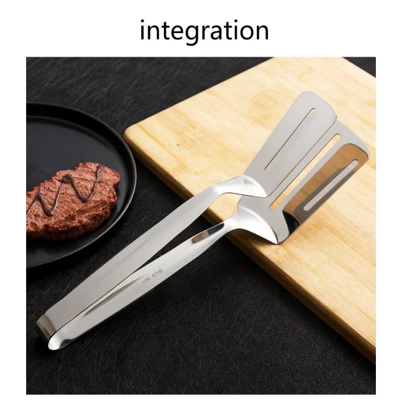 Stainless Steel Barbecue Clamp Frying Steak Fried Fish Clip Tong BBQ Non-Stick Barbecue Grilling Camping BBQ Kitchen Tools