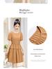 Elegant Super Fairy Puff Sleeve Petite Dress, Summer 2025, Slimming Elastic Waist