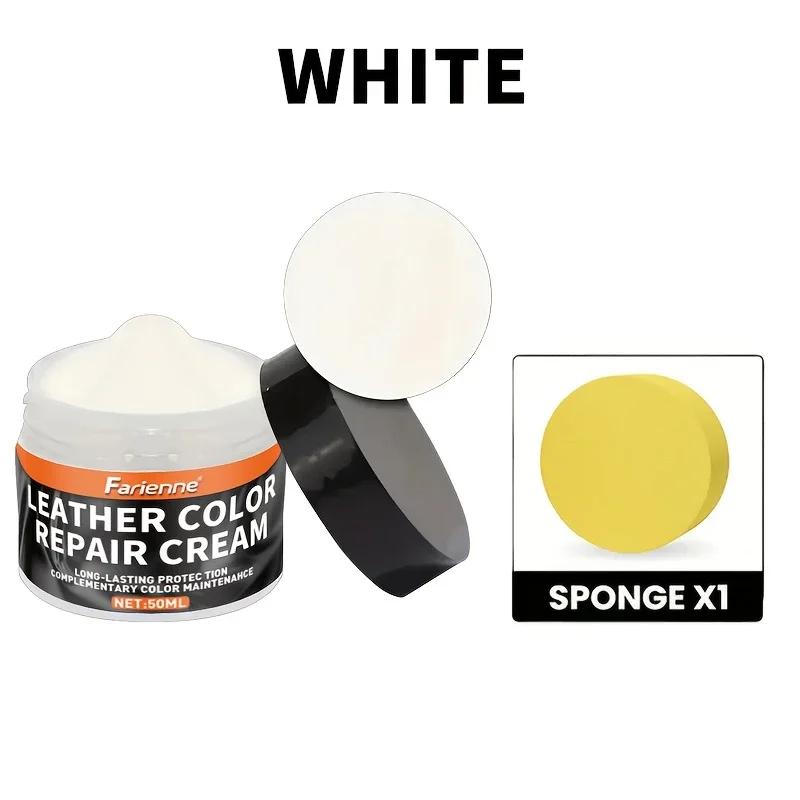 Leather coloring paste-three colors(white,brown,black),suitable for shoes,bags,sofas-repair,restore faded and scratched leather