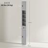 180cm Slim Bathroom Cabinet, with Drawer, Shelves and Cupboards - Grey