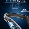 Portable Neck Fan, Rechargeable Bladeless Wearable Fan with 4 Speeds, 66 Vents, Lightweight Personal Fan for Work, Cooking, Travel, Camping, Gym
