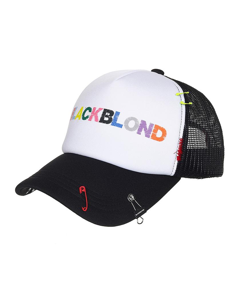 BLACKBLOND Vividi Uncover Colors Logo Trucker Mesh Cap (Black)