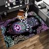 Colorful Hamsa Mandala Pattern Office Rug Chair Mat, Entryway Carpet, Suitable for Front Door, Bedroom, Living Room, Desk, Holiday Gift