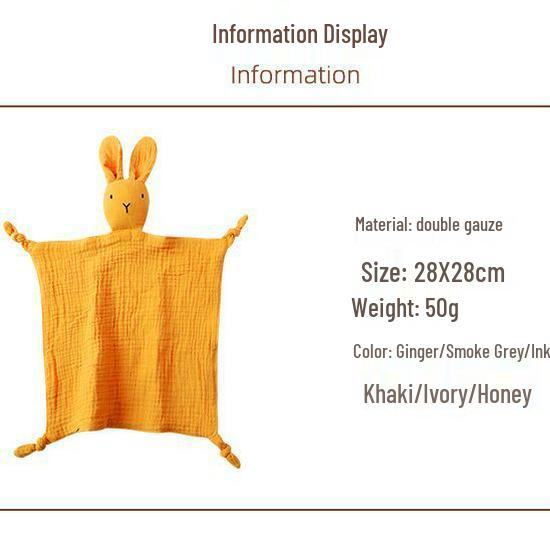 Pure Cotton Baby Comfort Blanket & Rabbit Doll Sleep Companion