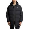 Anta FW22 Solid Color Logo Print Long Zip Hooded Down Jacket Men Outerwear Black 952247976-2