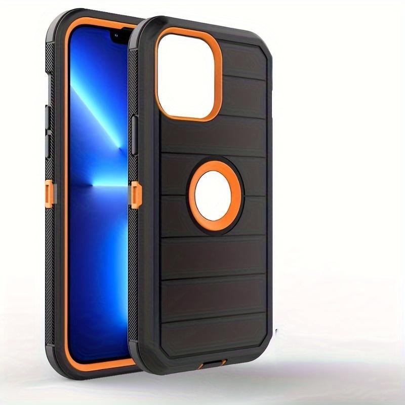 2 Layers of Sturdy Shockproof Rugged Case for iPhone 17 16 15 14 13 X XR XS Pro Max Heavy Duty Cover
