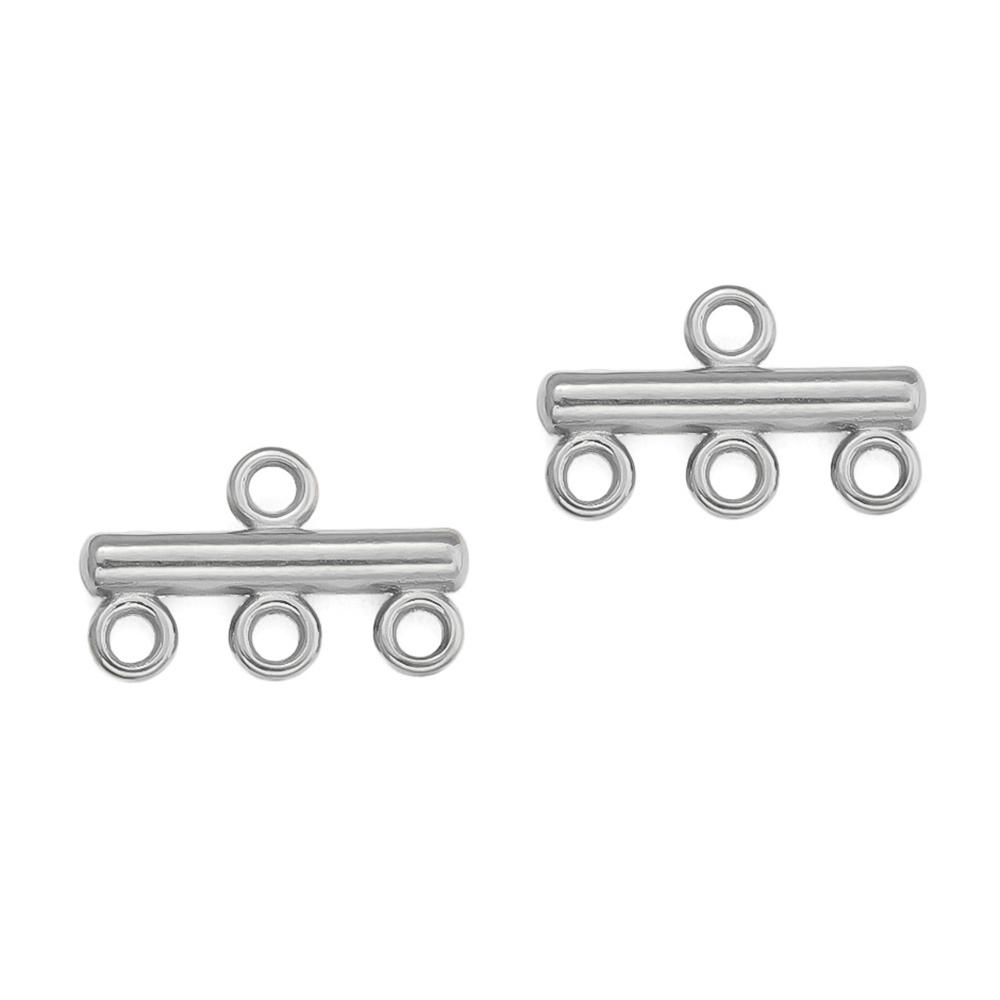 5pcs/pack Stainless Steel Four Sizes Multihole Pendants Connector Clasps for DIY Necklace Bracelets Jewelry Making Accessories