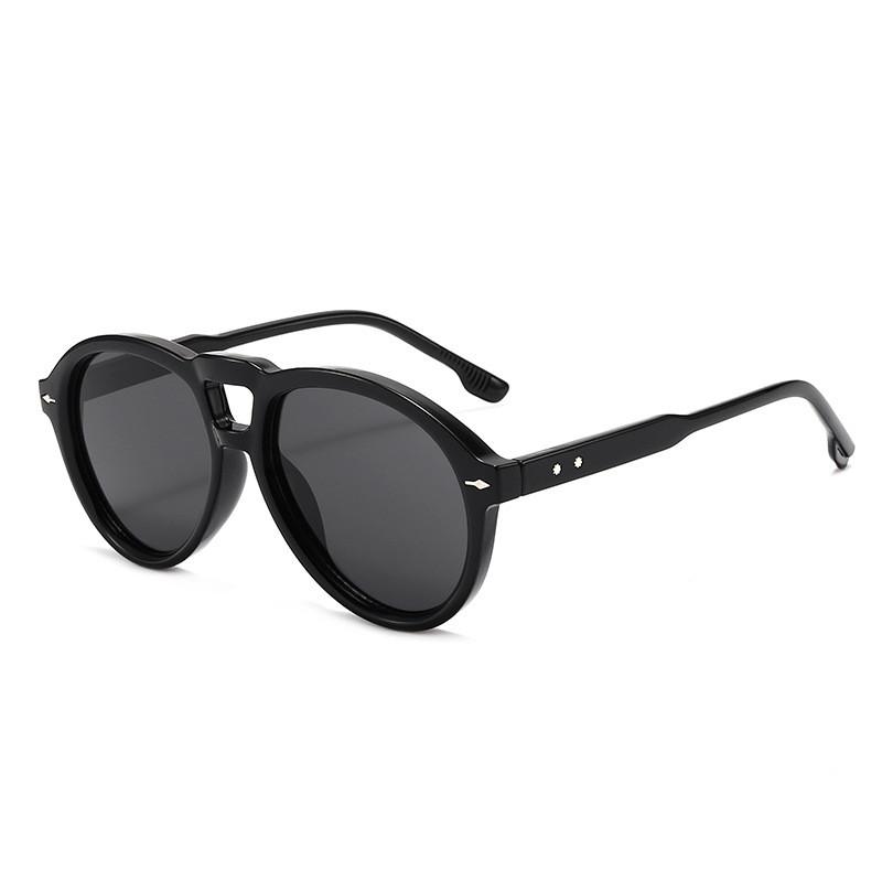 Leopard Print Pilot Sunglasses Unisex Trendy Uv Protection Sunwear For Cycling And Travel BlackGrayLenses