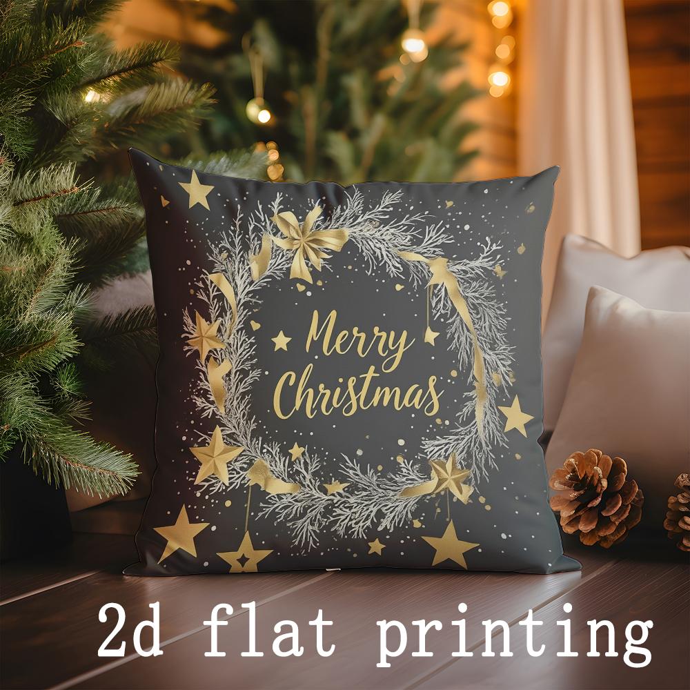 

Home Decor Gnome Christmas Pillow Covers Suitable For Sofa Bedroom Car Pillow Cover Cushion Rectangular Back Cushion 16x16Inch