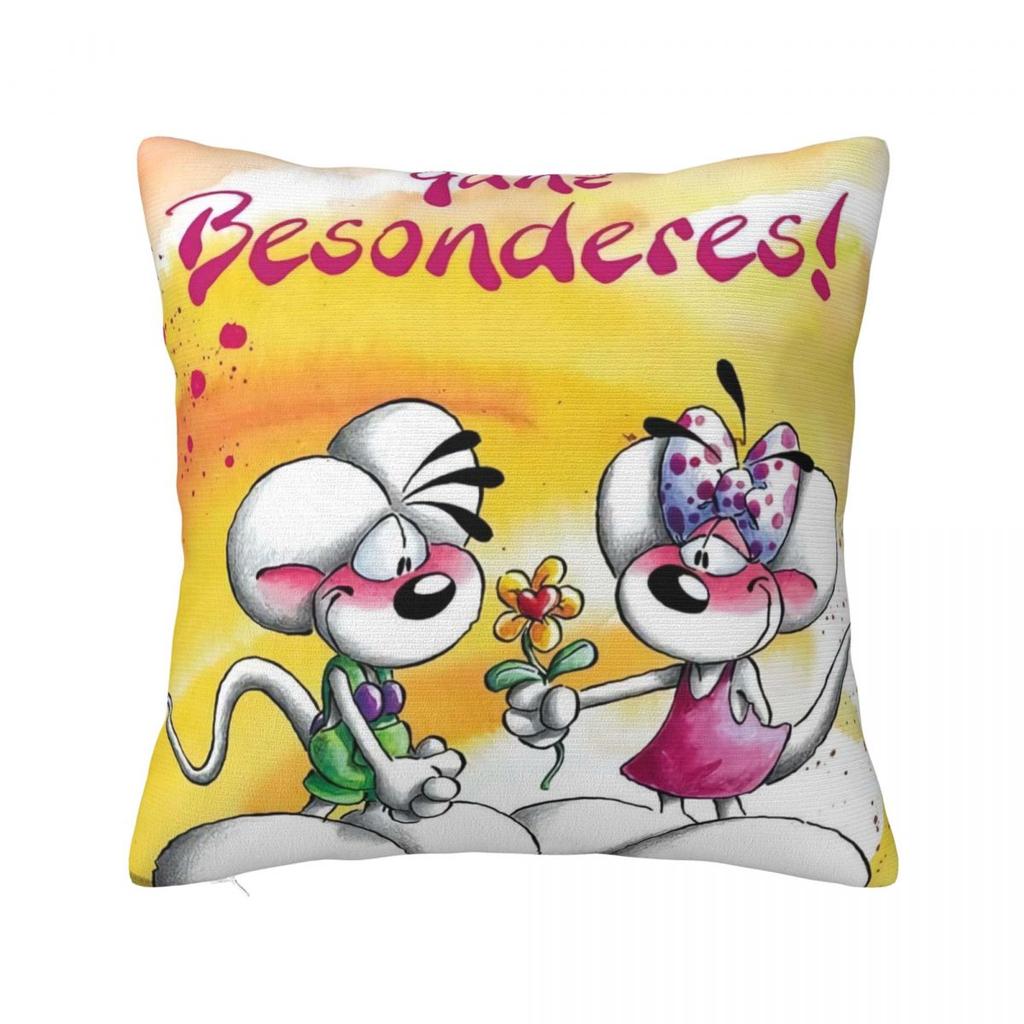 Diddl Cute Cartoon Pillow Case Cushion Cover Soft Custom DIY Pillow Cover Morden Pillowcases For Sofa Home Decorative