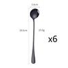 6Pcs Stainless Steel Coffee Tea Stir Spoon Long Handle Ice Cream Dessert Spoons Stainless Steel Tableware Set Kitchen Supplies