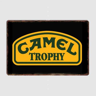 CAMEL TROPHY Panneau Métal Affiche Décoration Garage Décor de Pièce Club Automobile Étain Décor Maison