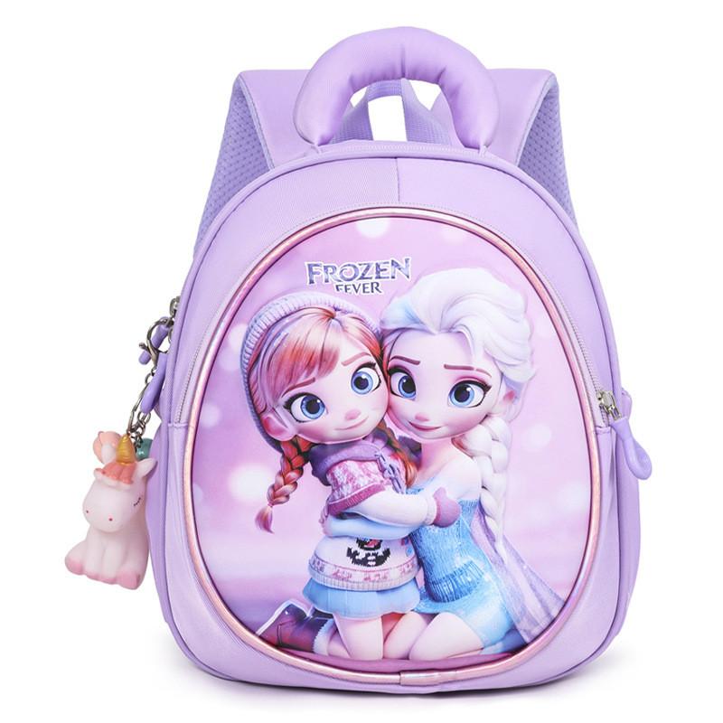 Mochila Infantil Elsa Hello Kitty Kuromi Melody Homem-Aranha Com Nylon Respirável Para Uso Na Educação Infantil E Escolar