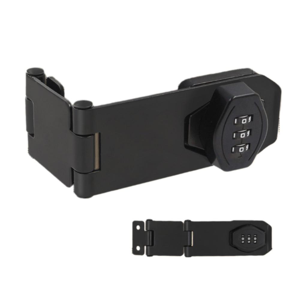 Multipurpose Without Key Bifold Door Lock Combination Twist Knob Hasp Latches for Cabinet and Closet Double Door