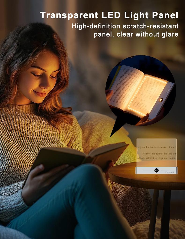 LED Bedside Reading Lamp with Timer - Eye Protection, Dimmable, Nightlight & Doodle Function