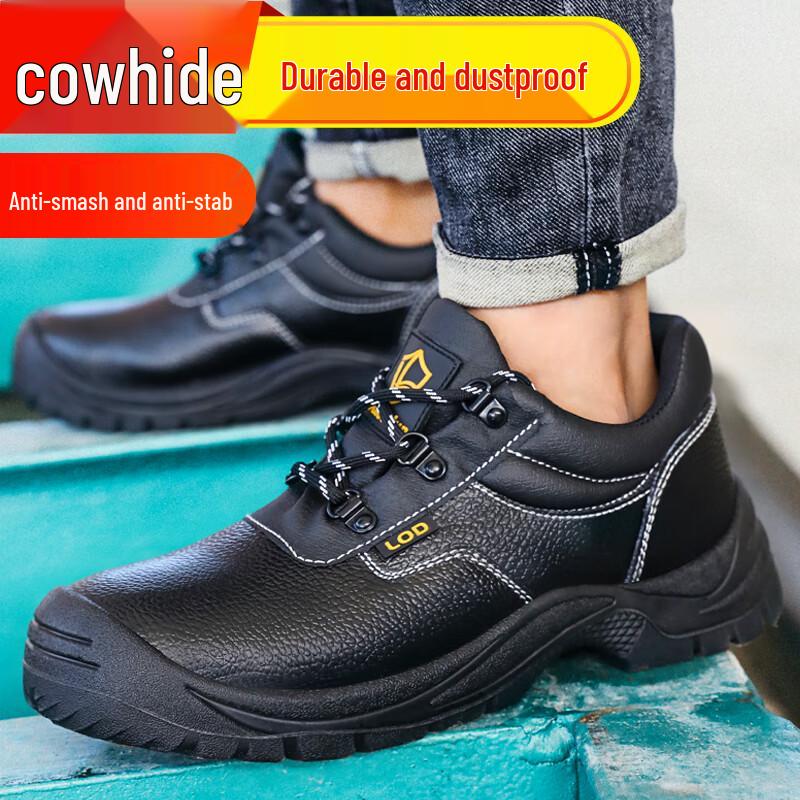 Lan Ou Dun Men s Steel Toe Puncture-Resistant Leather Safety Work Shoes DL201 41