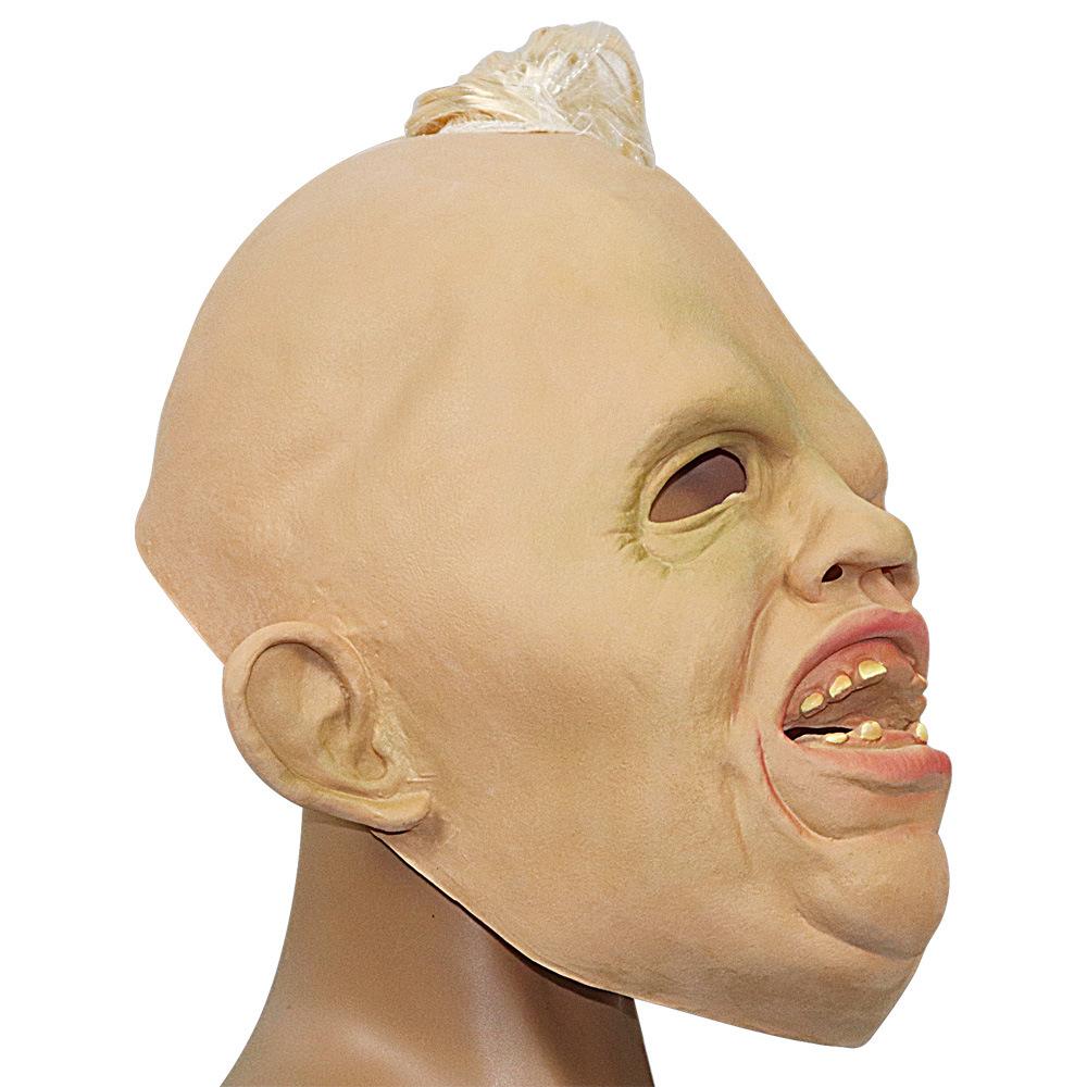 Horror One-eyed Dragon Headgear Alien Slanted-Eyed Monster Zombie Ghost Mask Halloween Party Haunted House Scary Mask