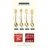 4pcs Dessert Spoons Gingerbread Man Silver Stainless Steel Christmas Spoons High-Quality Coffee Spoons for Coffee Lovers