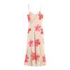 European and American Style New Women's Fashionable Classic Floral Pleated Midi Dress 2720100