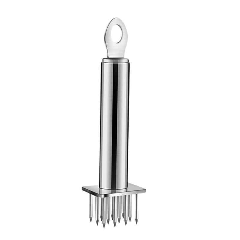 Efficient 304Stainless Steel Meat Skewer Needle Meat Tenderizer Meat Tool for Securely Holding Meat During Cooking