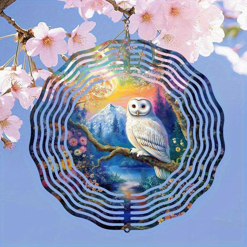 10 Zoll Hängender Windspinner mit 360-Grad-Haken für Balkon-Gartendekor Frühling Sommer Außendekoration