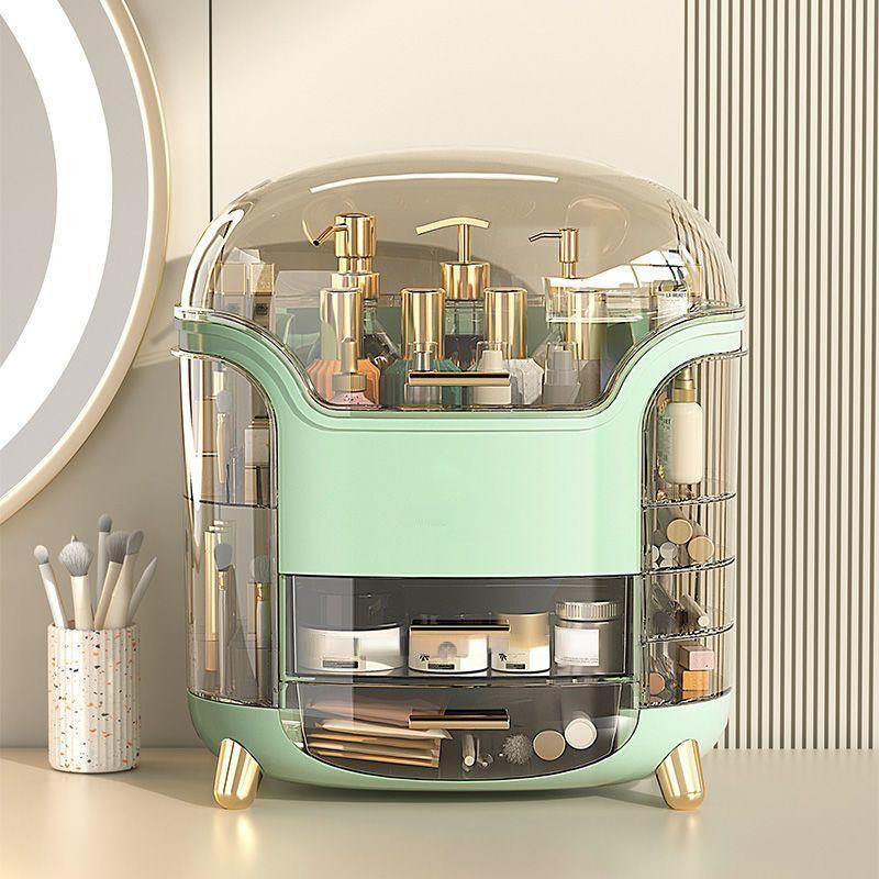 Caixa de armazenamento de cosméticos Cômoda de mesa Máscara de acabamento Batom Pincel de maquiagem Gaveta Prateleira À prova de poeira
