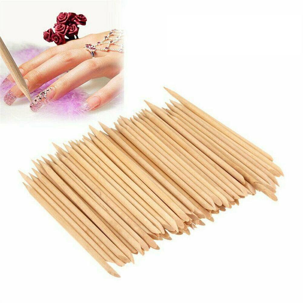 Durable Sticks Wood Tools Manicure Nail Orange Pack