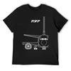 B737 Vorderansicht T-Shirt Anime-Figuren Vintage Grafik-T-Shirt Übergrößen Herren Trainingsshirt