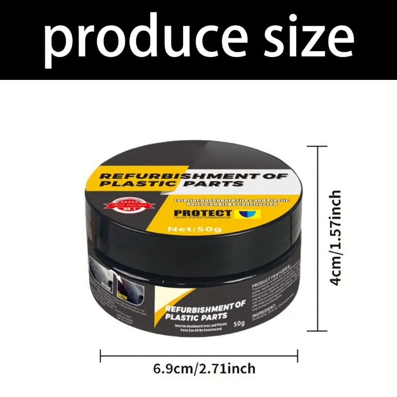 50/70G Auto Interior Plastic Parts Coating Agent Restorer Refurbish Agent Plastic Plating Refurbishing Agent with Sponge