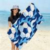 Dynamischer Fußball & Flammen Strandtuch, Lebendiges Design für Strand, Pool & Außenbereich, Schnelltrocknend & Weich, Perfekt für Sport