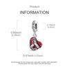 Charms Copperred Cute Pet High-Five Heart-Shaped Pendant Fit Charms Plataoriginal Bracelet Bead Women Jewellery Making