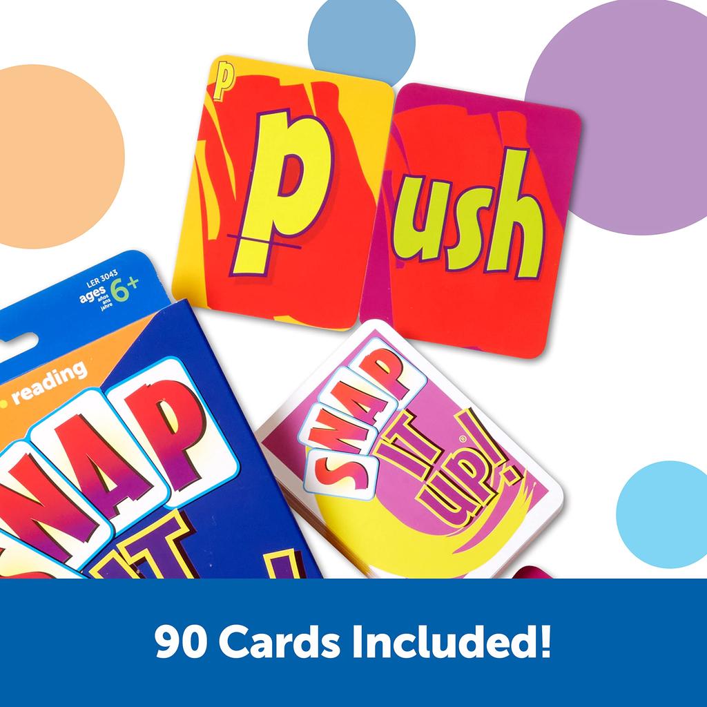 Learning Resources Word Families Reading Phonics Card Game Learn by putting them Phonics Card Game LER 3043 & together! &