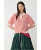 STUDIO TOMBOY Striped Collar Pullover _Red_9176352971