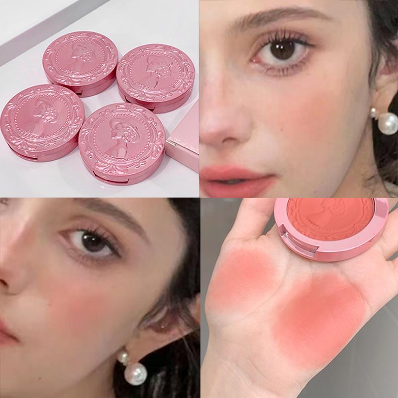 1PC Three dimensional relief mist Color blush natural tender delicate hold makeup low saturation female blush cream