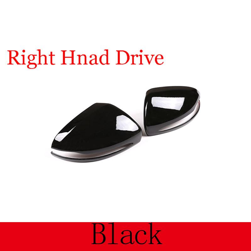 RHD LHD ABS Black For Mercedes Benz C W205 E W213 GLC-Class X253 S Class W222 Car Rearview Mirror Cap Cover Trim Car Accessories