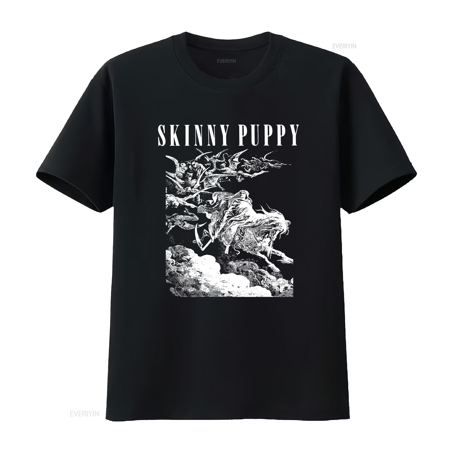 

Skinny Puppy T Shirt vintage Washed Casual graphic Comfortable Unisex fashion Breathable Versatile Stylish Soft streetwear 4XL
