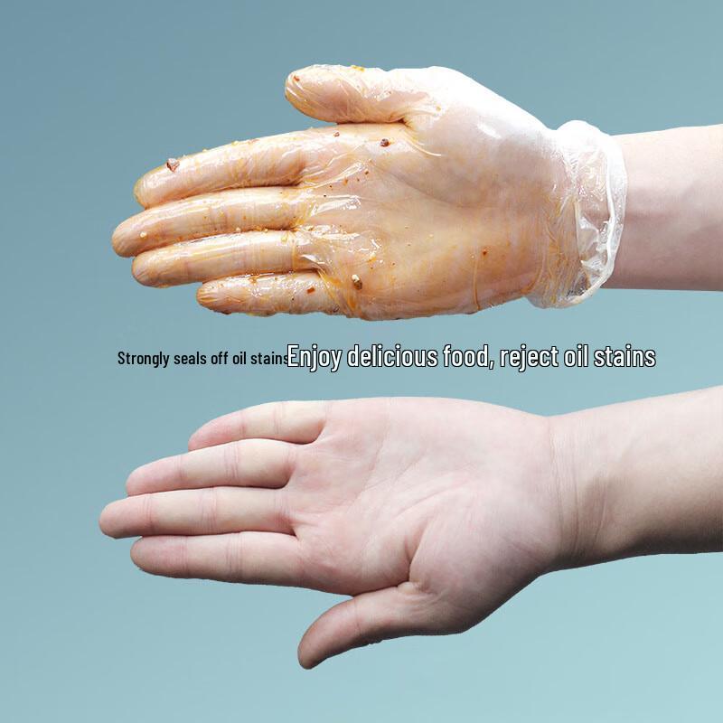 Qiao Yi Thickened Transparent PVC Disposable Gloves