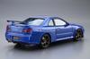 Aoshima Bunka Kyozai The Model Car Nissan BNR34 Skyline Plastic Model Kit 1/24 GT-R V-specII '02