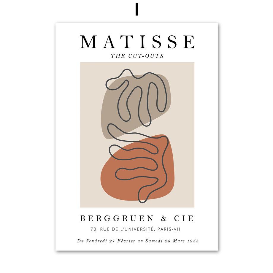 Astratto Matisse Corpo Curvilineo Donna Pianta Foglia Poster e Stampe Nordici Arte da Parete Pittura su Tela Decor Immagini per Soggiorno