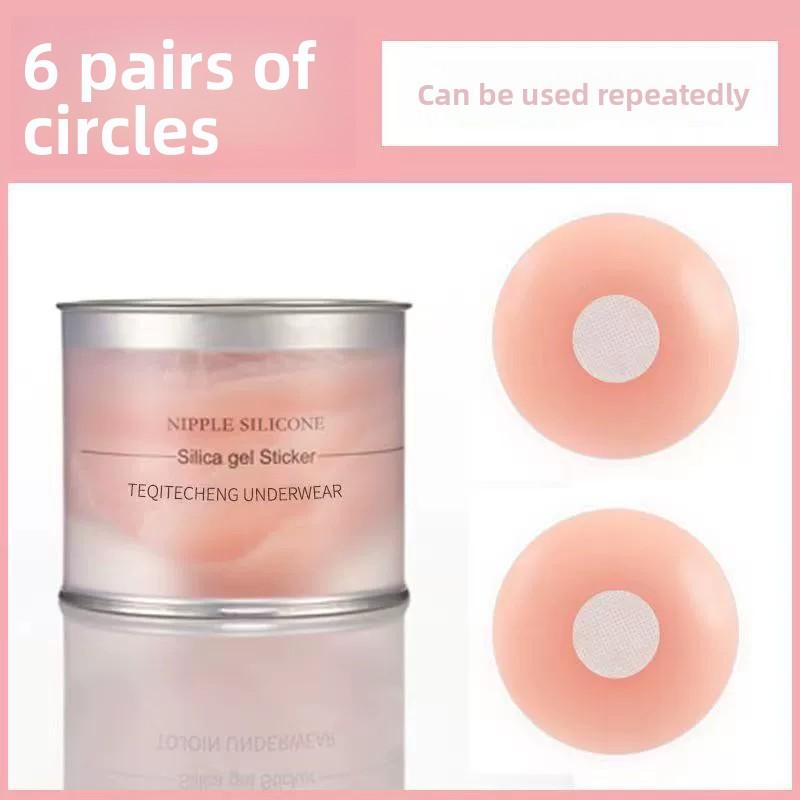 12PCS Reusable Silicone Breast Petals Invisible Seamless Nipple Lift Pads for Strapless Backless Dress Party Women Breast Petals