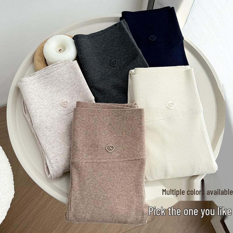 Women's High-Waist Wool Leggings: Warm, Seamless, Thickened, Plus Velvet, Slimming Cotton Pants for Autumn and Winter.