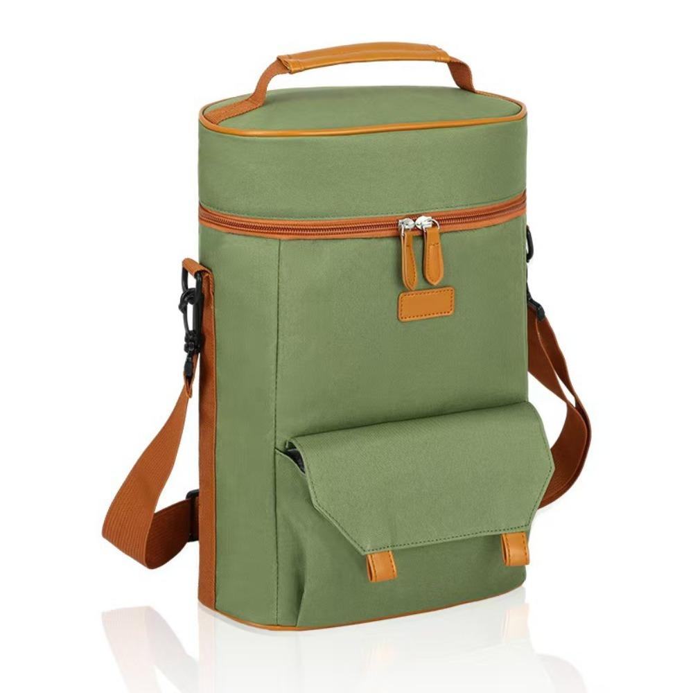 Wear-resistant Wine Tote Bag Two-bottle Camping Organizer Beach Handbag  Beach Activities