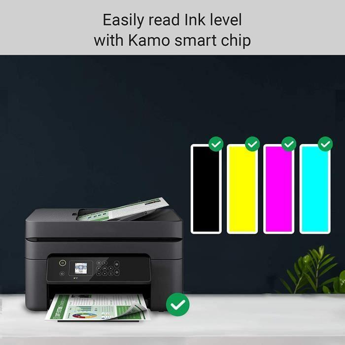 Kamo 502XL Cartouches d'encre Multipack Compatible avec Epson 502 502XL Cartouches; Expression Home XP-5100, XP-5105; Workforce 196