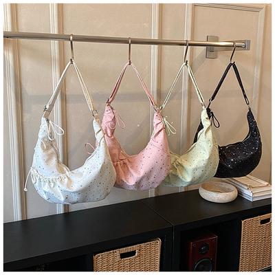 Cute Star Hobos Shoulder Bags for Women Vintage Large Capacity Female Lightweight Underarm Bag Drawstring Design Crossbody Bag