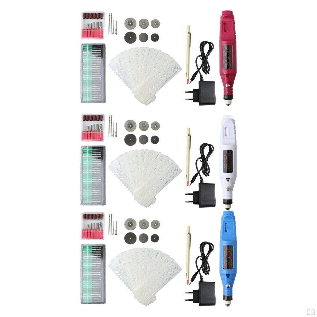 Electric Small Carving Pen for Art Polishing Tips Engraver Etching Engraving White