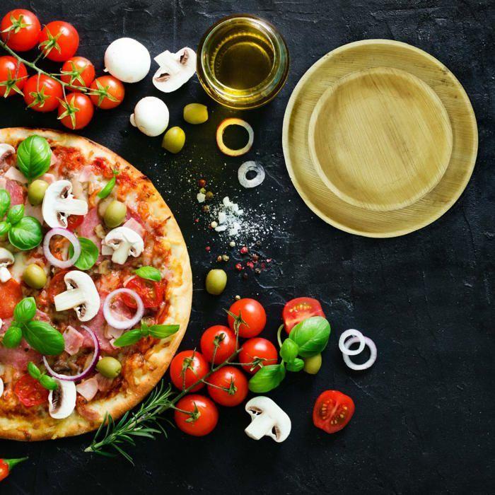 Assiette jetable - GoBeTree - 15 cm - Feuille de palmier - 100% biodégradable - 25 pièces