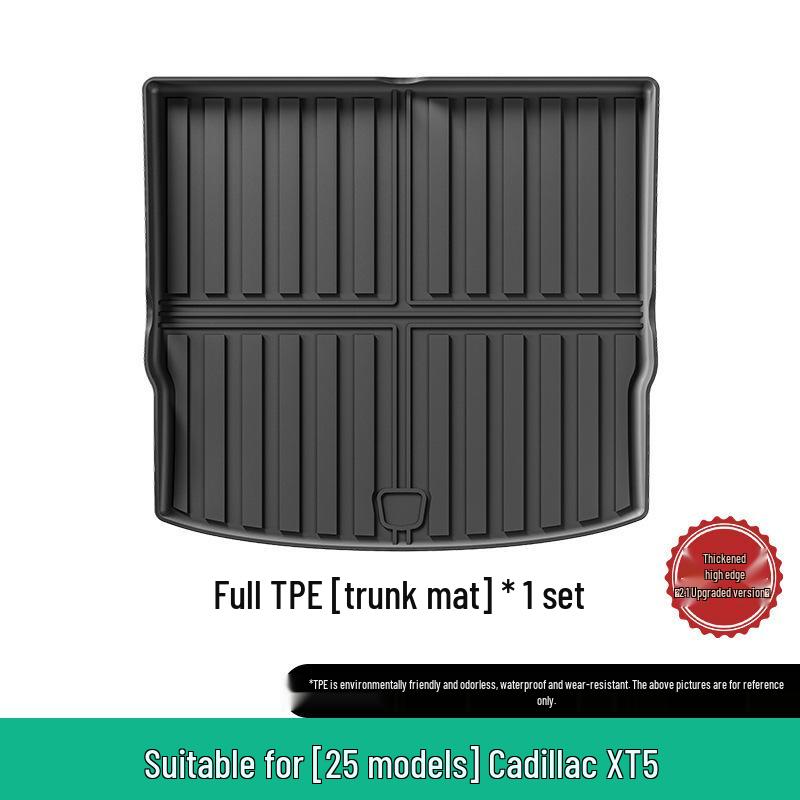 Eco-Friendly TPE Floor Mats and Trunk Mat for Cadillac XT5 - Includes Seat Back Cushion