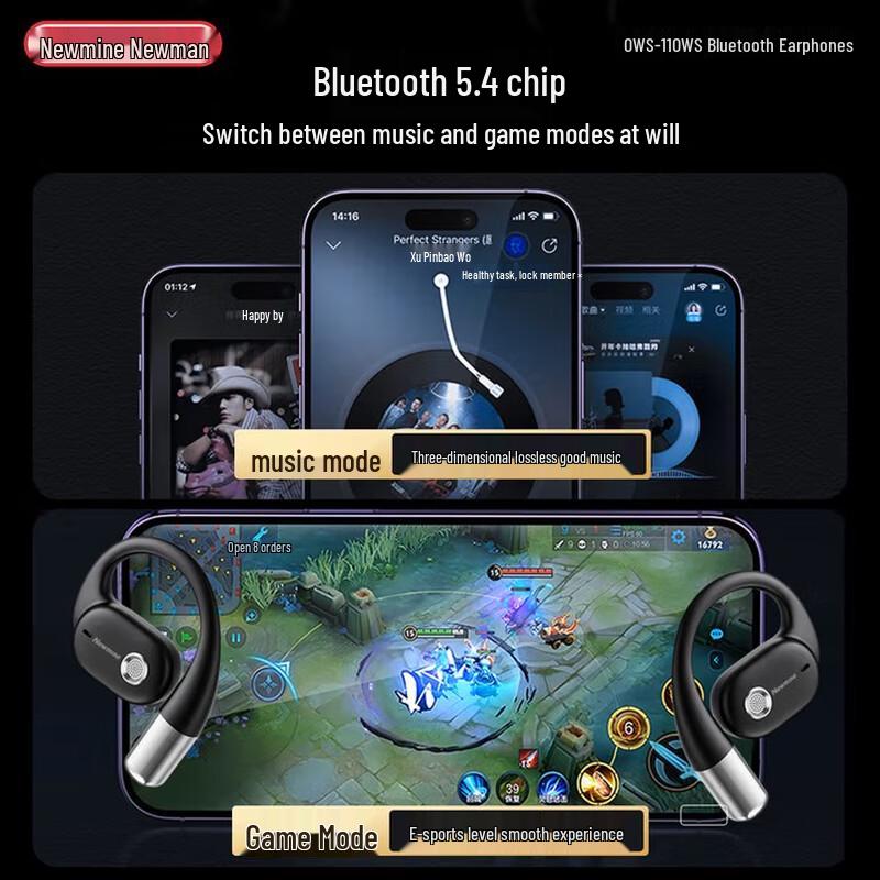 Newman OWS-11 Open-Ear Bluetooth Sports Headphones