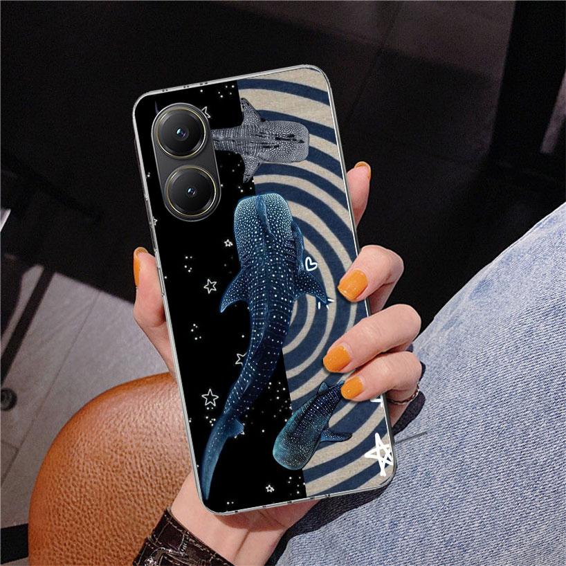 Ocean Whale Shark Phnoe Case for Xiaomi Poco X5 X6 X7 Pro X4 Gt F7 Ultra M8 M7 Redmi 15C 15 13C 13 12C 12 Unique Cover Coque Poc